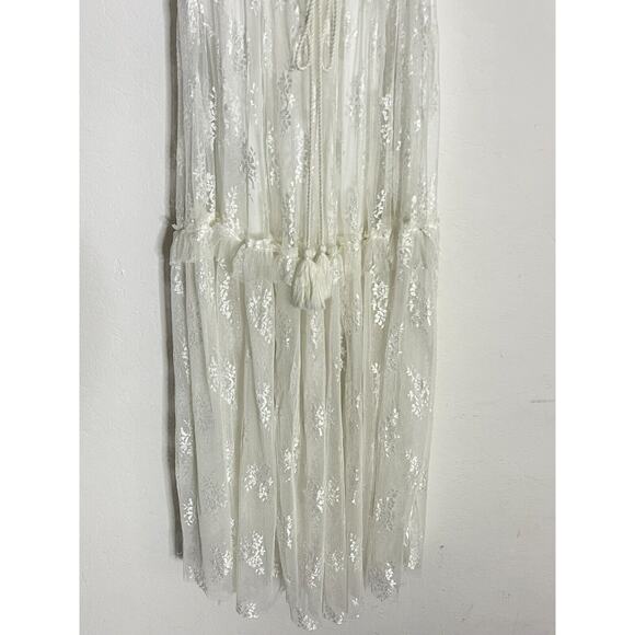 Anthropologie Lace Dress XS Let Me Be Ivory Maxi Slip Lined Romantic Petite NEW - Picture 7 of 13